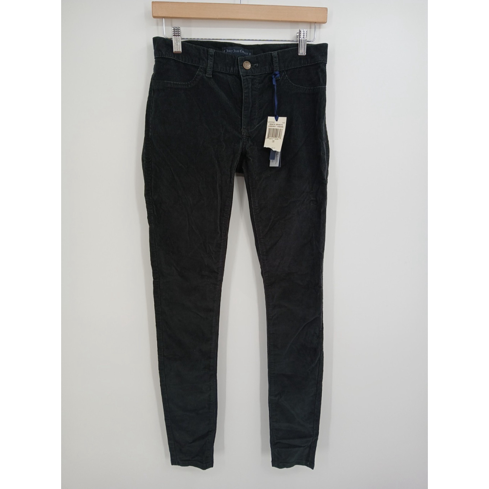 New Juicy Couture Corduroy Pants Womens Size 28 Jeggings Granite Black Skinny